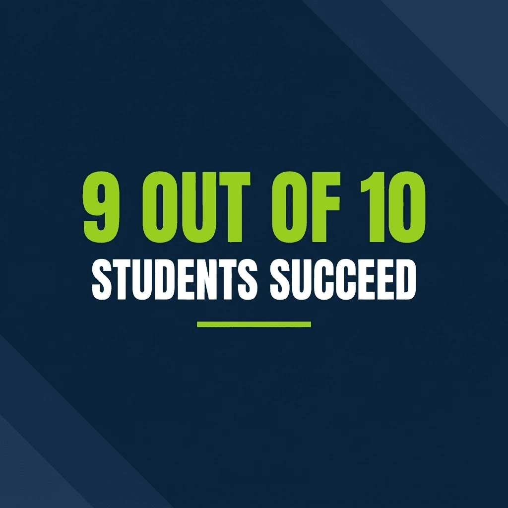 9 out of 10 Rise Real Estate Academy students succeed