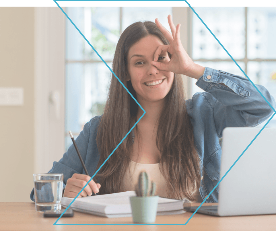 Student studying for real estate exam