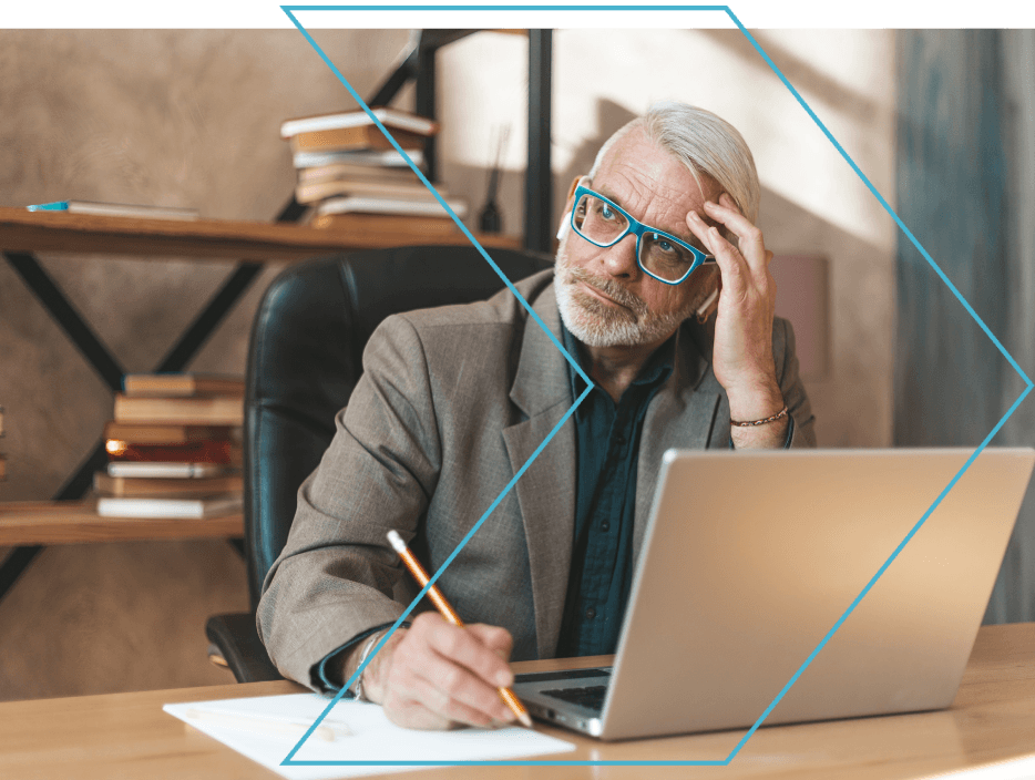 Man studying for real estate broker exam